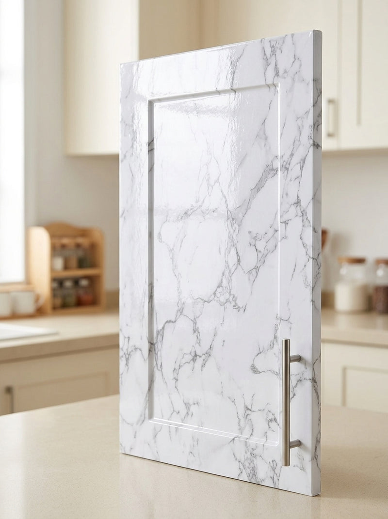 Papel vinil aplicado en una puerta