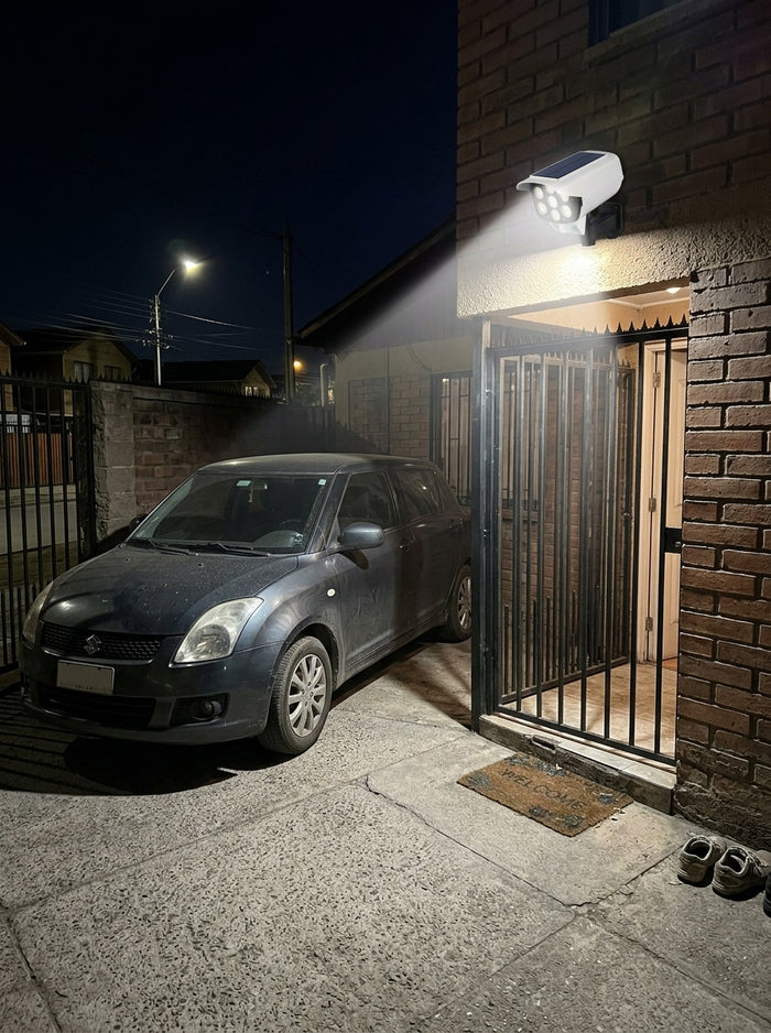 Foco solar en el estacionamiento