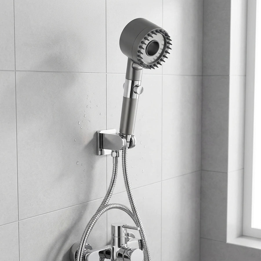 Ducha después de instalar el cabezal ajustable