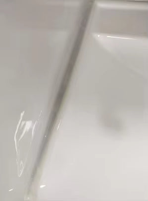Aplicación del gel con brocha, foto de una opinión externa