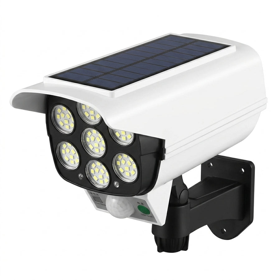 Foco Solar Exterior · Sensor de Movimiento y Control Remoto